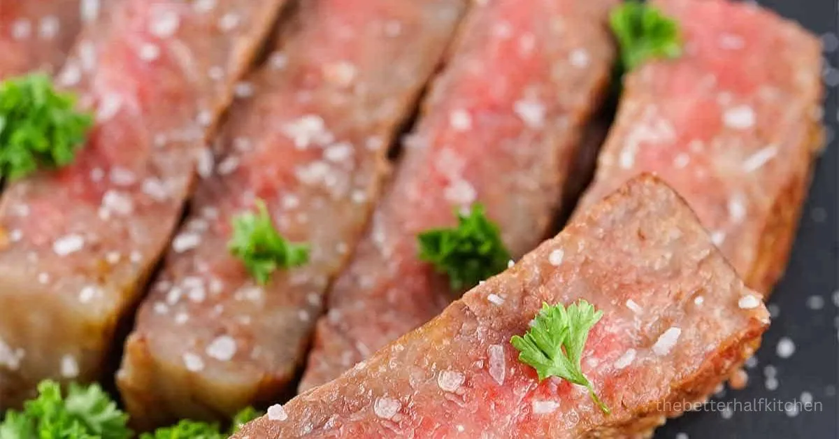 wagyu beef steak strips.